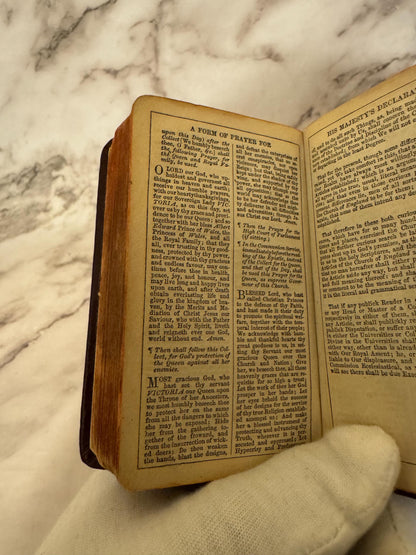c1840 Victorian Book of Common Prayer and Hymns Leather Pocket Edition - Ref x564