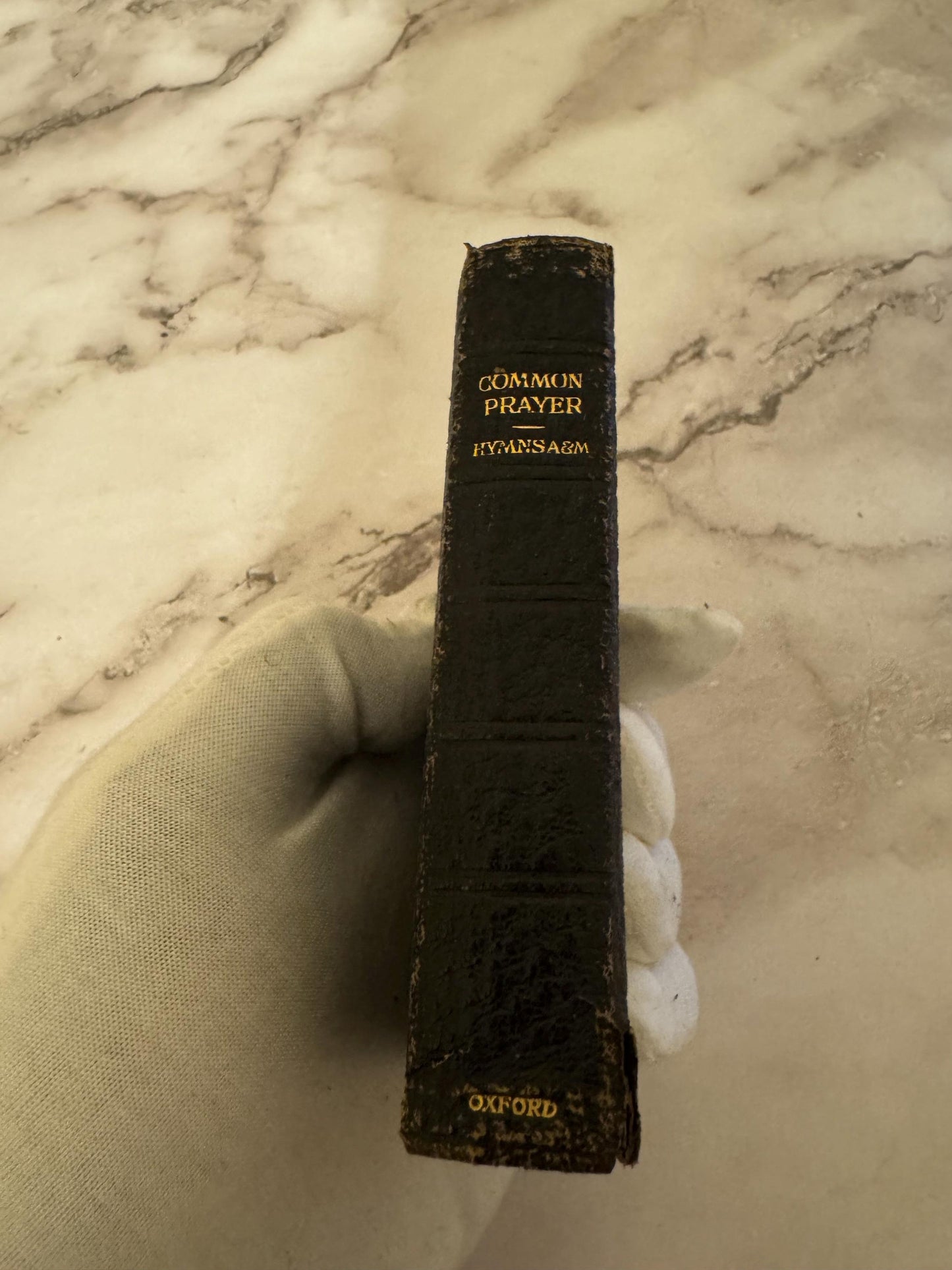 1943 Book of Common Prayer and Hymns A&M Oxford University Press Black Leather - Ref x551