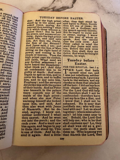1943 Book of Common Prayer and Hymns A&M Oxford University Press Black Leather - Ref x551