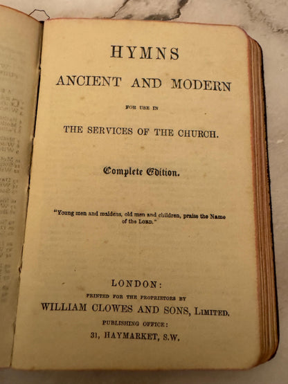 1943 Book of Common Prayer and Hymns A&M Oxford University Press Black Leather - Ref x551