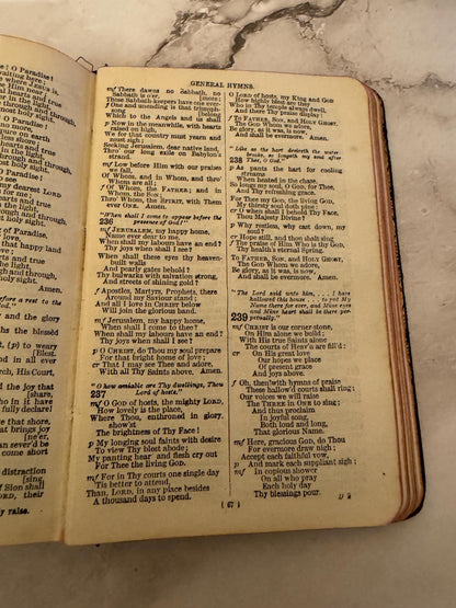 1943 Book of Common Prayer and Hymns A&M Oxford University Press Black Leather - Ref x551