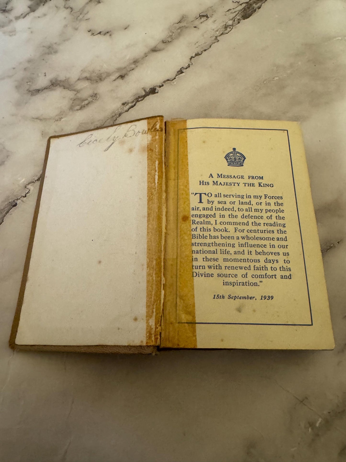 Vintage 1961 Holy Bible | King James Version by British & Foreign Bible Society | Cambridge Ruby 32mo | Burgundy Leather | Ref x544