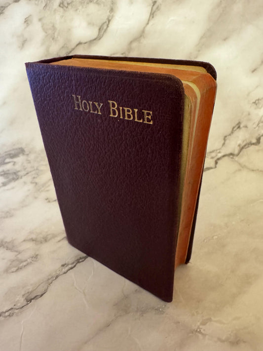 1961 King James Holy Bible British and Foreign Bible Society Cambridge Ruby 32mo - Ref x543