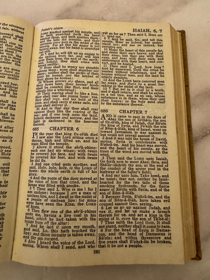 Vintage 1961 Holy Bible | King James Version by British & Foreign Bible Society | Cambridge Ruby 32mo | Burgundy Leather | Ref x544