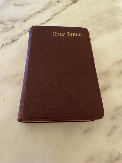 1961 King James Holy Bible British and Foreign Bible Society Cambridge Ruby 32mo - Ref x543