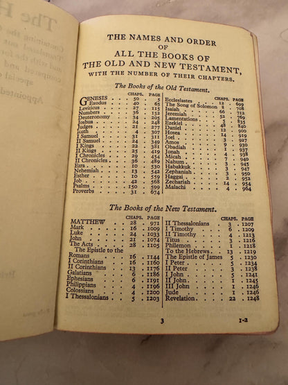 1961 King James Holy Bible British and Foreign Bible Society Cambridge Ruby 32mo - Ref x543