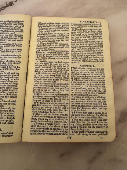 1961 King James Holy Bible British and Foreign Bible Society Cambridge Ruby 32mo - Ref x543
