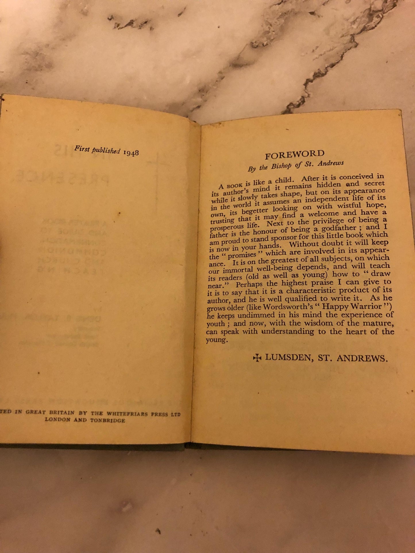 1948 Christian Prayer Book In His Presence Vintage Religious Book Small Devotional Book - Ref x520