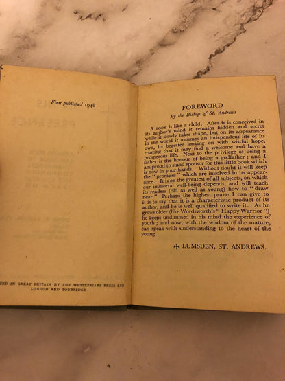1948 Christian Prayer Book In His Presence Vintage Religious Book Small Devotional Book - Ref x520