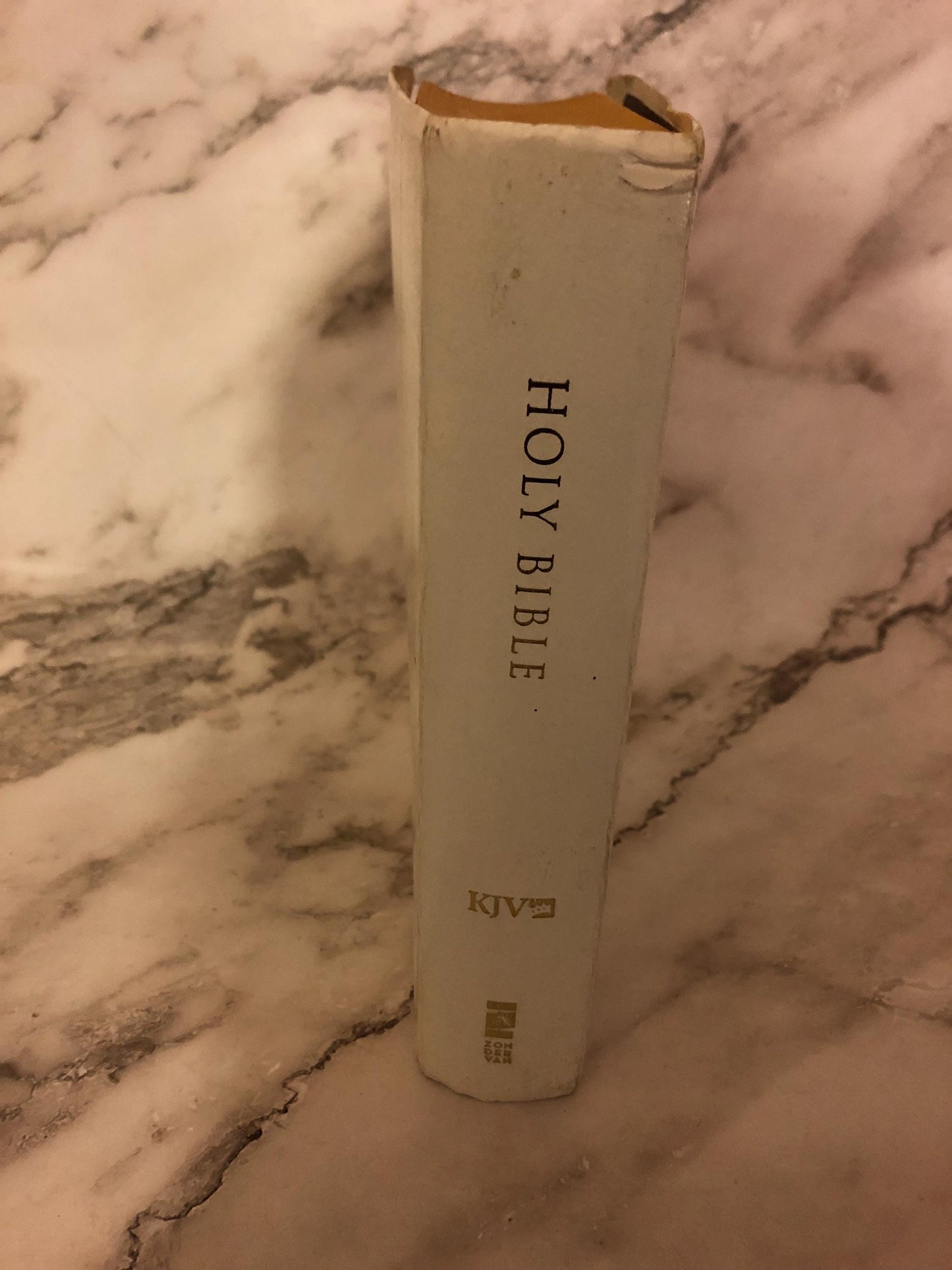 KJV Holy Bible – White Hardcover – Red Letter Edition – 2002 Bible - Ref X516