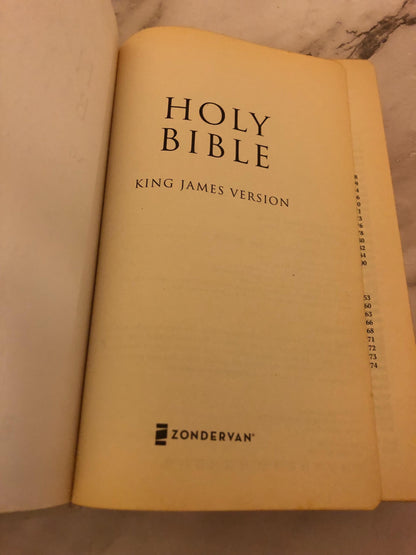 KJV Holy Bible – White Hardcover – Red Letter Edition – 2002 Bible - Ref X516