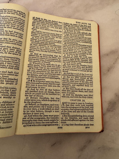 1961 King James Holy Bible British and Foreign Bible Society Cambridge Ruby 32mo - Ref x543