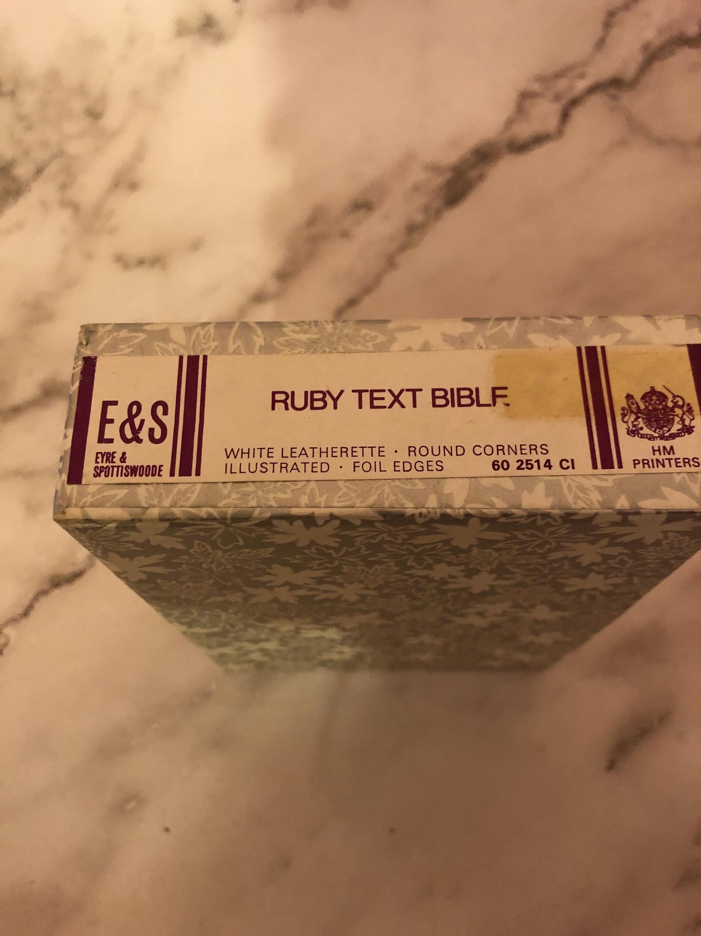 Vintage White Leather Holy Bible Illustrated Christian Gift Small Bible Antique Style Bible - Ref x512