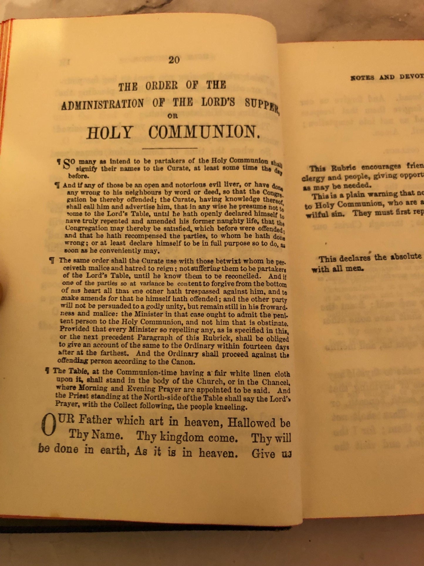 1911 Holy Communion Book Vintage Prayer Book Antique Christian Church Book Collects Epistles Gospels - Ref x511