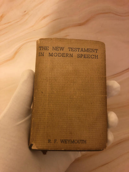 1953 New Testament Bible Modern Speech R F Weymouth Vintage Christian Bible - Ref x474