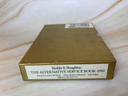 Alternative Service Book Leather Bound Gold Edged With Case - Ref x6