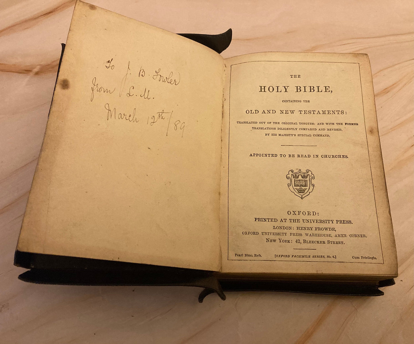 Oxford Holy Bible Early 1900s Edition - Ref x279