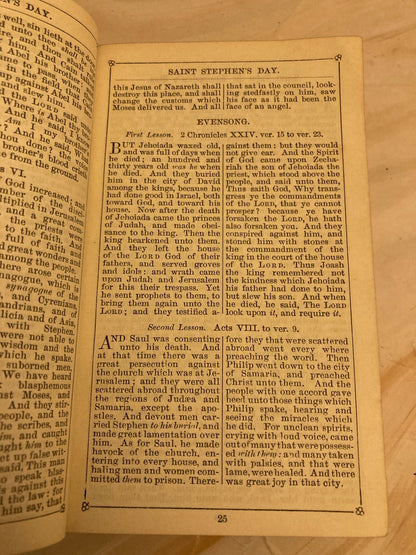 1899 Antique Oxford New Testament Bible Proper Lessons Vintage Leather Bible - (Ref x356)