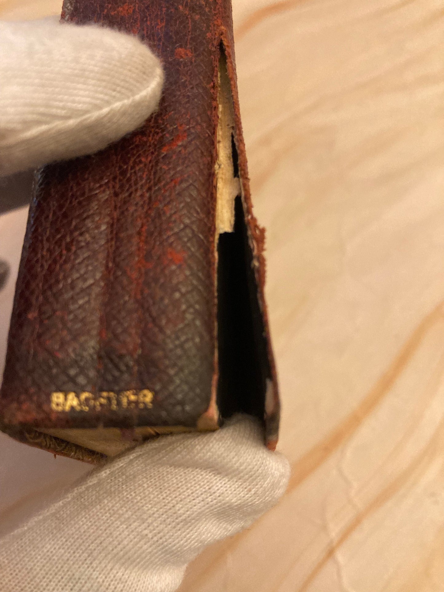 Antique Book of Common Prayer Leather Christian Prayer Book Vintage Church of England - (Ref x351)