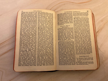 1911 Antique Common Prayer & Hymns Book – Mini Pocket Prayer Book – Vintage Christian Book- Ref x350