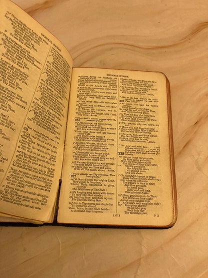 1911 Antique Common Prayer & Hymns Book – Mini Pocket Prayer Book – Vintage Christian Book- Ref x350