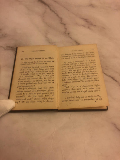 1893 Choristers of the Bible Christian Choir Book Antique Religious Instruction Book - (Ref x470)