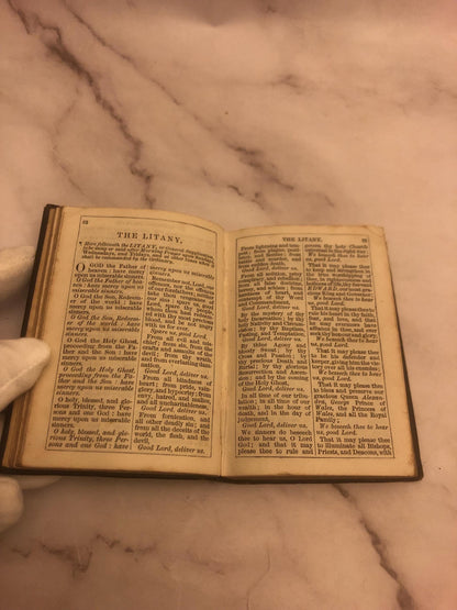 1908 Antique Book of Common Prayer Leather Vintage Church of England Prayer Book - (Ref x496)