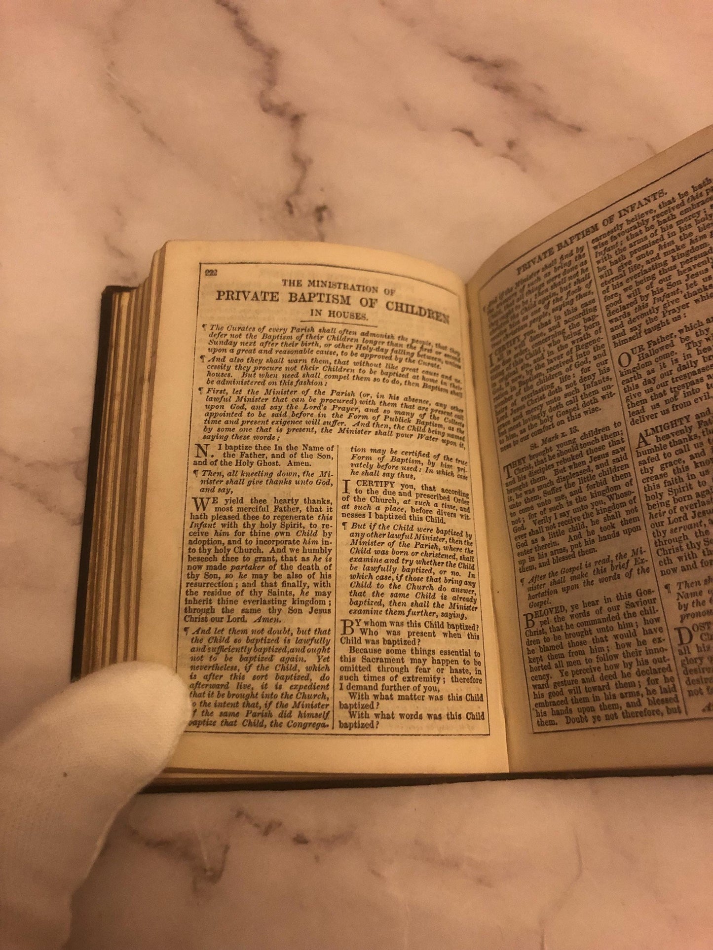 1908 Antique Book of Common Prayer Leather Vintage Church of England Prayer Book - (Ref x496)
