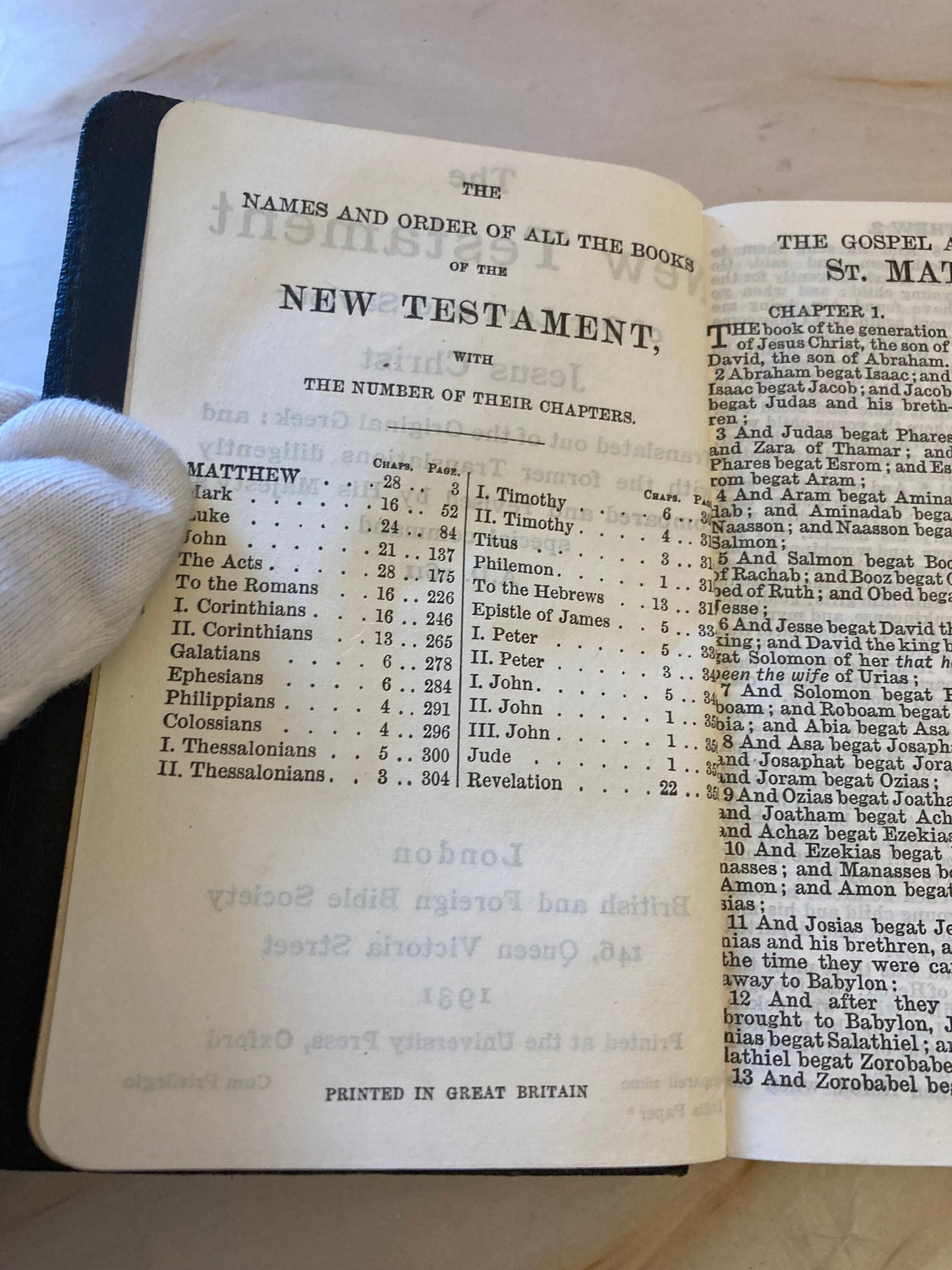 1931 New Testament Bible Vintage Christian Bible Pocket Bible Antique - (Ref x343)