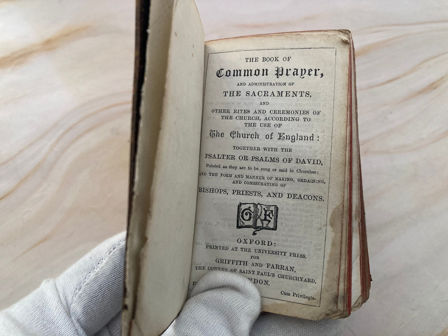 Antique 1800s Book of Common Prayer – Mini Pocket Prayer Book – Victorian Christian Devotional - (Ref x346)