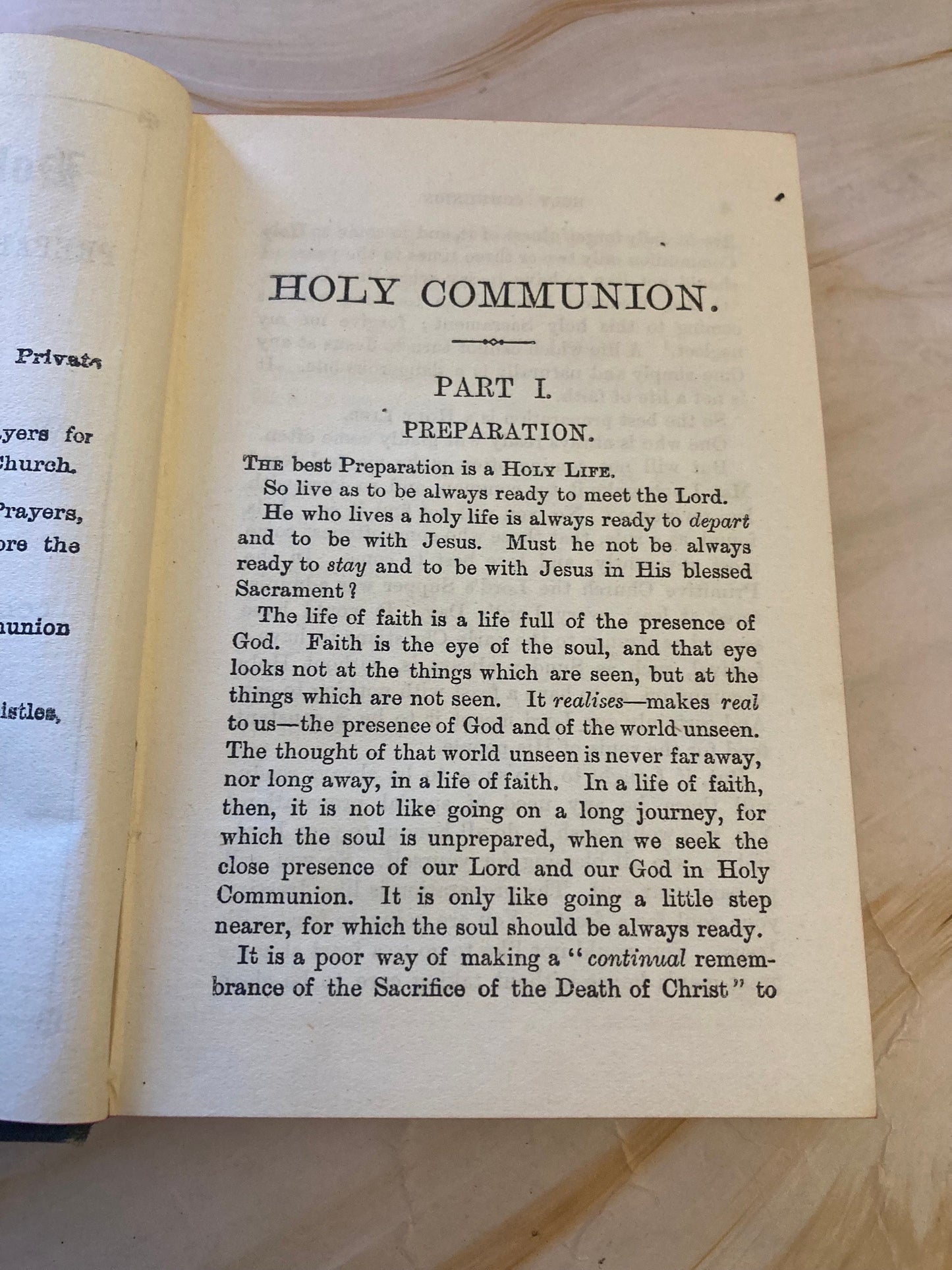 1920 Antique Holy Communion Book Epistles & Gospels Vintage Christian Prayer Book - (Ref x339)