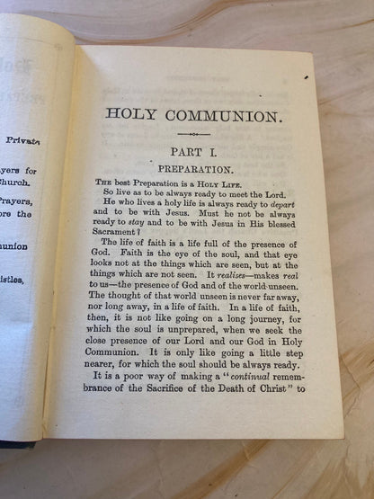 1920 Antique Holy Communion Book Epistles & Gospels Vintage Christian Prayer Book - (Ref x339)