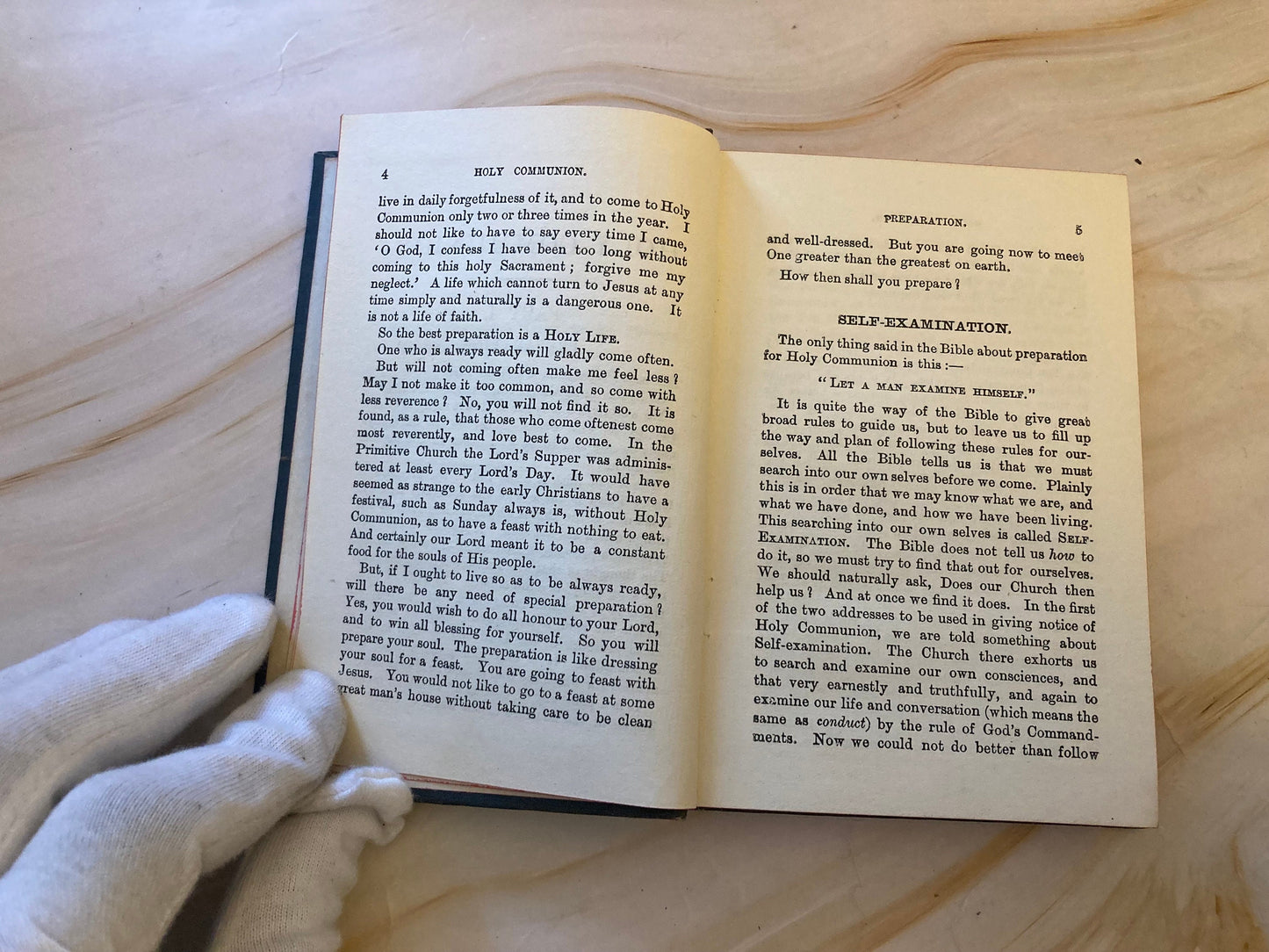 1920 Antique Holy Communion Book Epistles & Gospels Vintage Christian Prayer Book - (Ref x339)