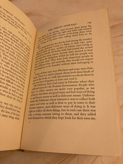 1949 About The Parables Mary F. Rolt Vintage Christian Book Bible Stories