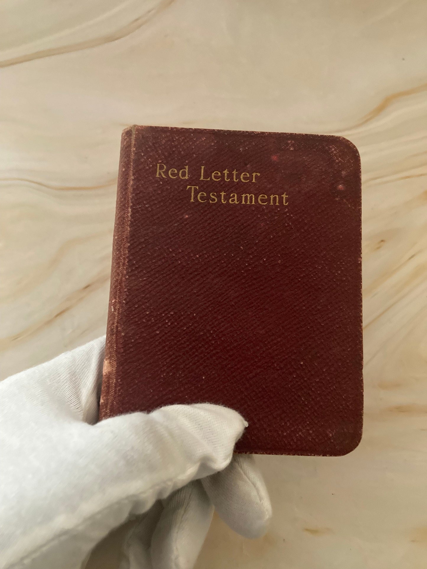 Red Letter New Testament Bible Vintage Christian Bible Pocket Bible - (Ref x331)