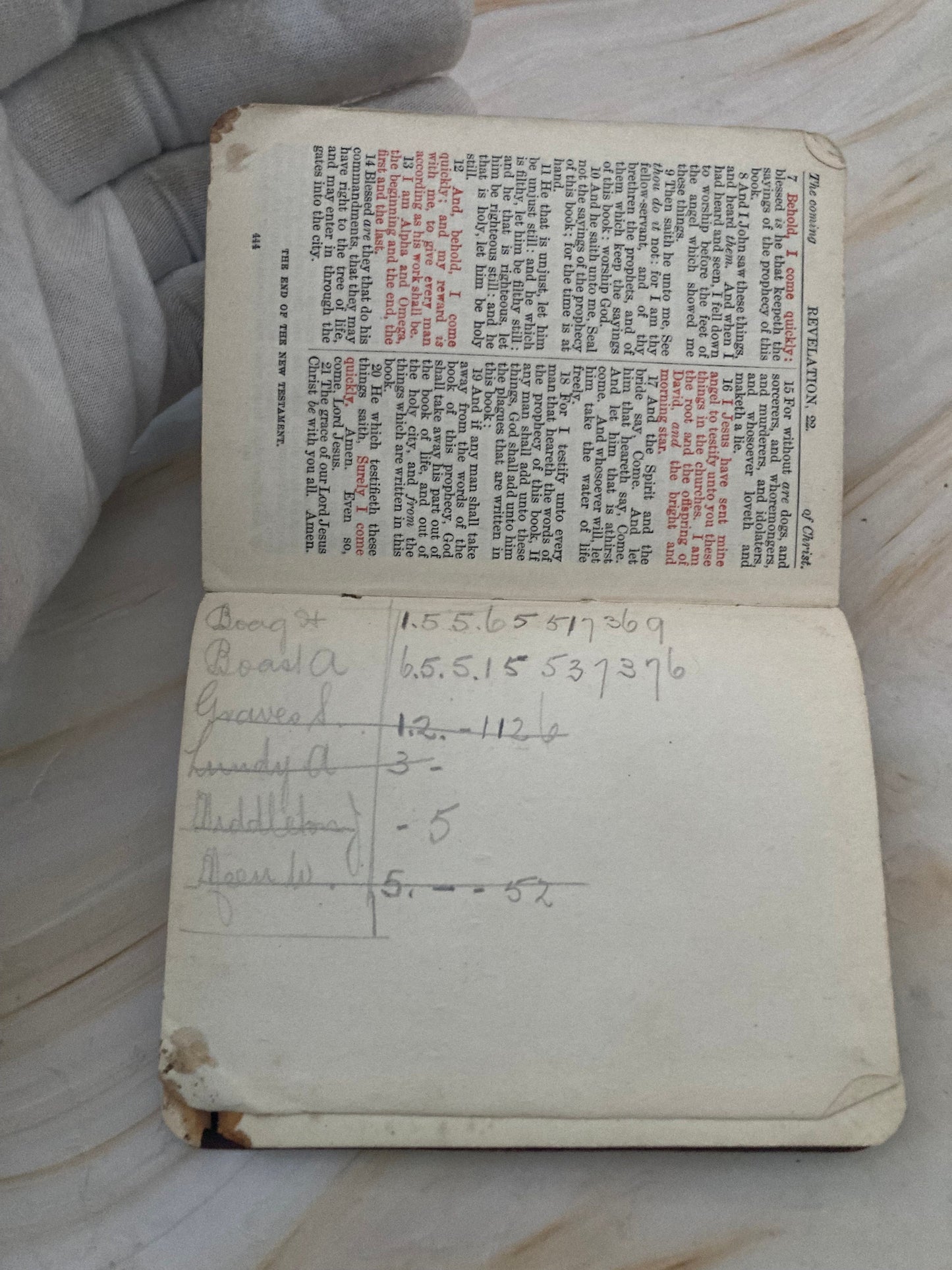 Red Letter New Testament Bible Vintage Christian Bible Pocket Bible - (Ref x331)