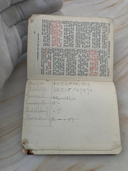Red Letter New Testament Bible Vintage Christian Bible Pocket Bible - (Ref x331)