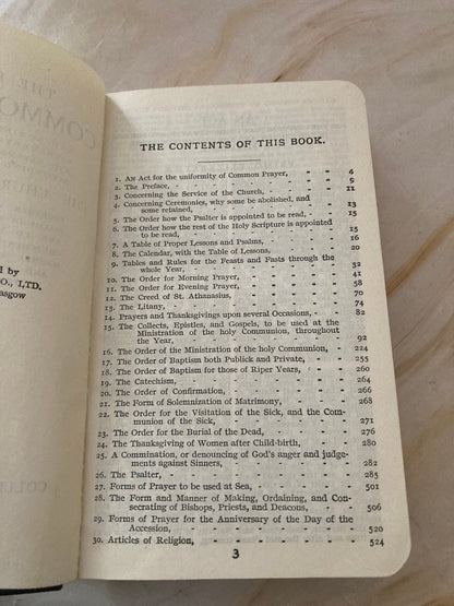 Vintage Common Prayer Hymnal Collins English Hymn Book Christian Prayer Book - (Ref 329)