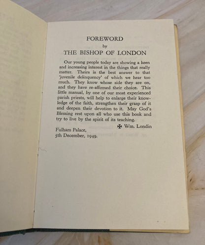 Vintage Confirmation Book 1954 Christian Gift Book First Communion Religious Book - (Ref x324)