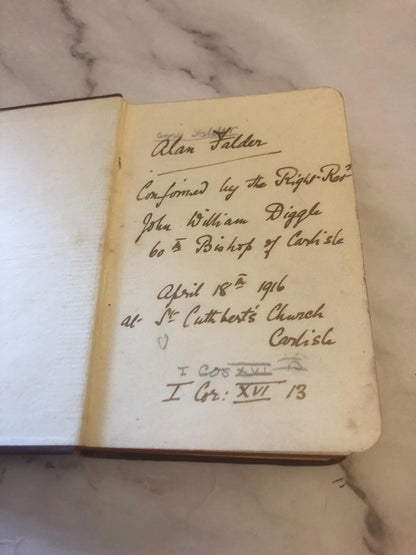 1915 Holy Communion Book Prayer Book Vintage Christian Religious Book - (Ref x466)