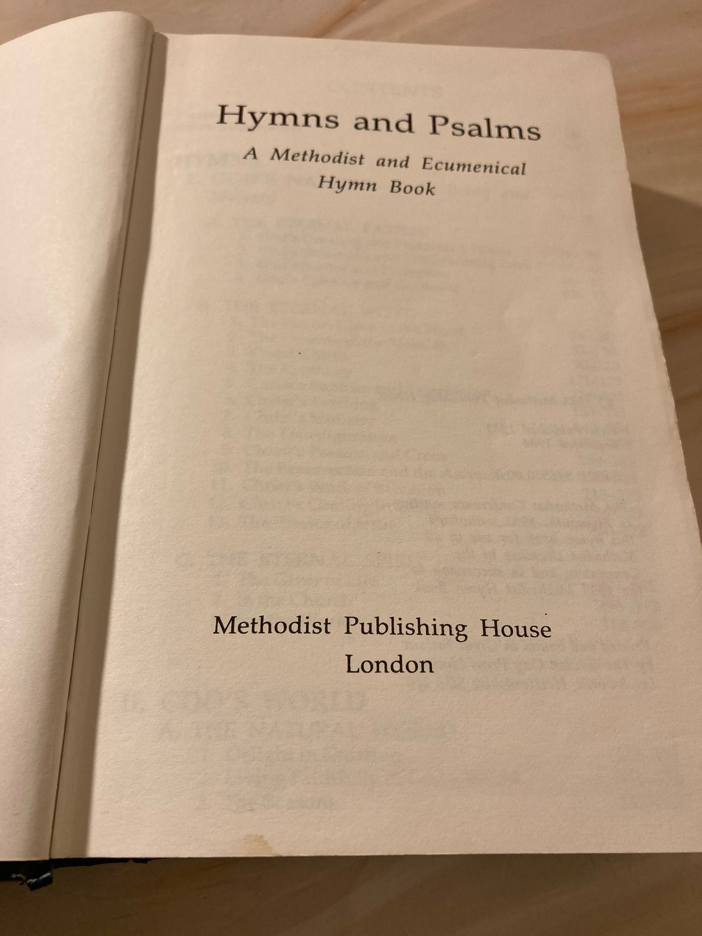 1983 Vintage Hymns & Psalms Book Black Leather Church Worship Book Christian Hymnal - (Ref x255)