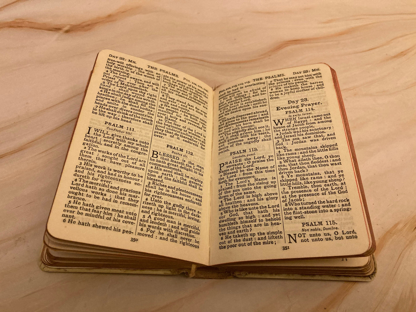 Vintage Book of Common Prayer Small Pocket Bible Psalms Hymns Christian Gift Antique Prayer Book - (Ref x247)