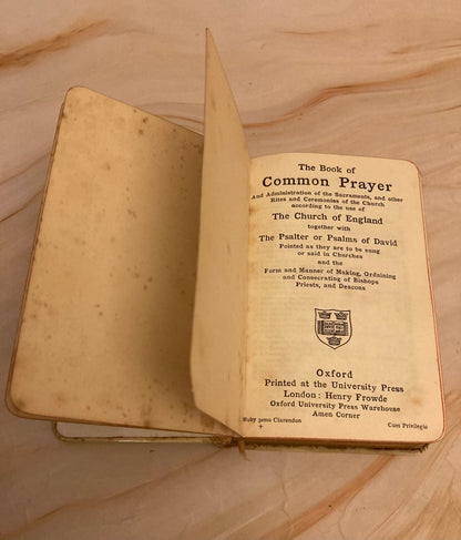 Vintage Book of Common Prayer Small Pocket Bible Psalms Hymns Christian Gift Antique Prayer Book - (Ref x247)
