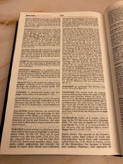 NIV Holy Bible – 1989 Edition – Hardcover – Vintage Christian Bible - Ref x246