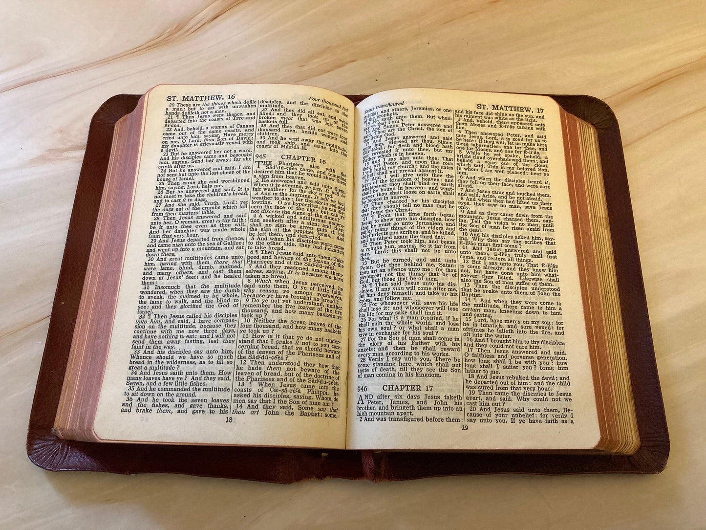 1953 Holy Bible Red Hardcover Vintage King James Version Christian Gift - (Ref X124)