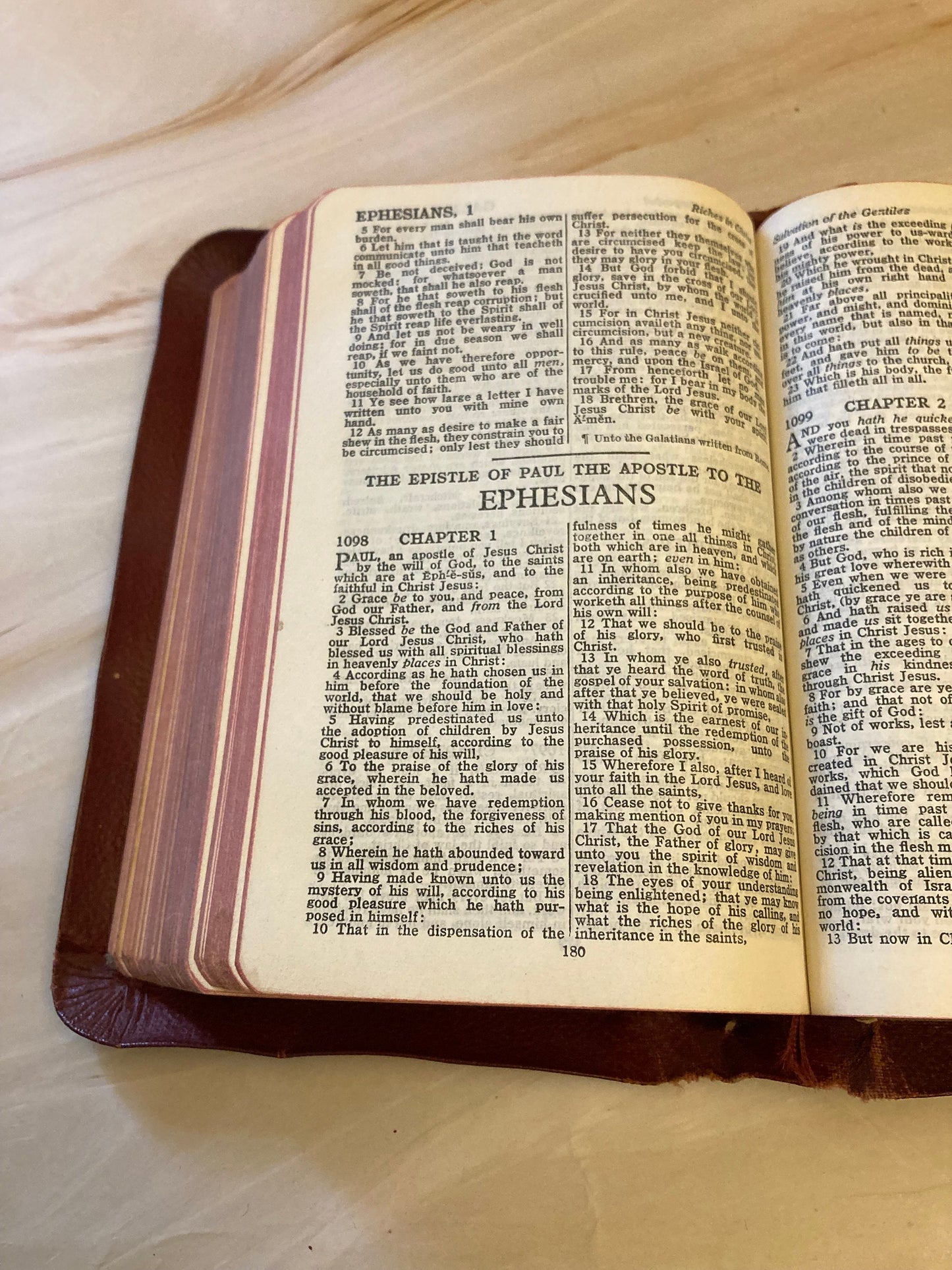 1953 Holy Bible Red Hardcover Vintage King James Version Christian Gift - (Ref X124)