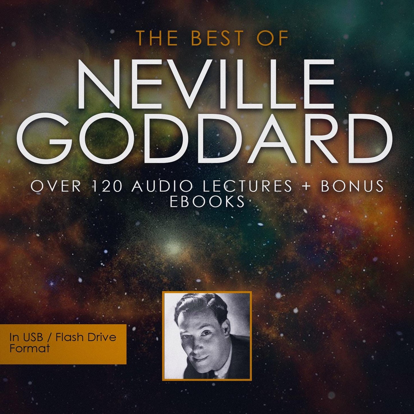 Neville Goddard USB – 120+ Rare Audio Lectures & Bonus Ebooks | Law of Assumption, Manifestation, Imagination, Consciousness Teachings