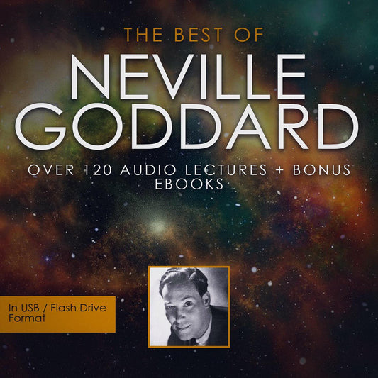Neville Goddard USB – 120+ Rare Audio Lectures & Bonus Ebooks | Law of Assumption, Manifestation, Imagination, Consciousness Teachings