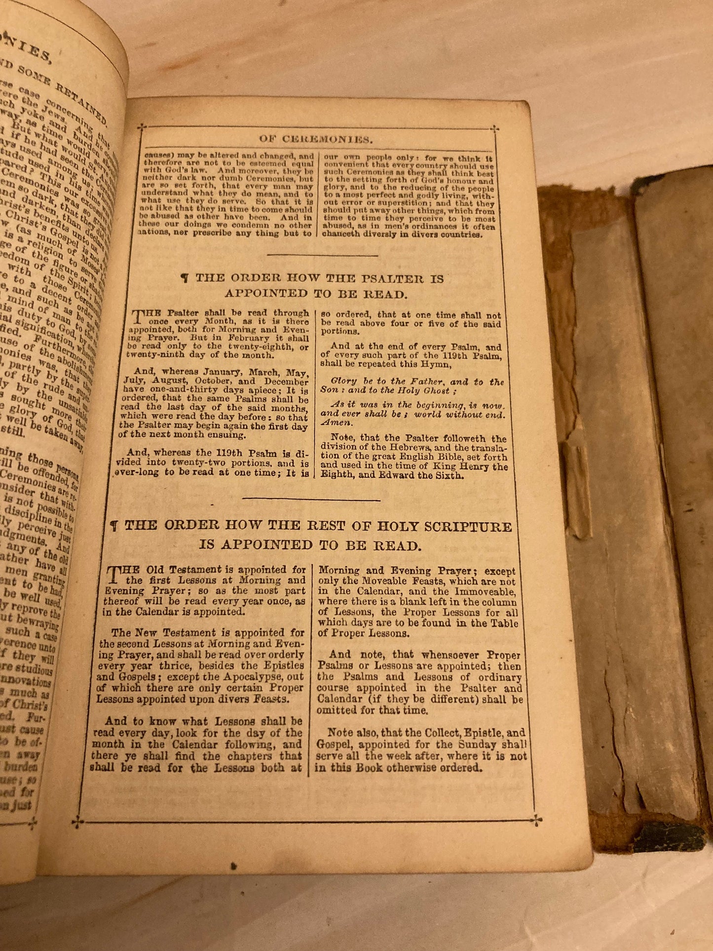 Vintage Pocket Book of Common Prayer Psalms Anglican Church Small Prayer Book - (Ref x226)