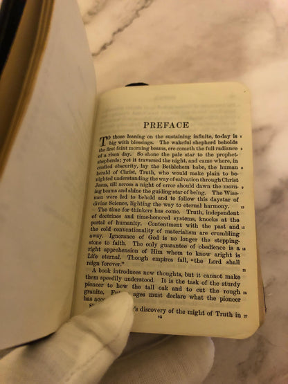 Science and Health Mary Baker Eddy Vintage Christian Book Pocket Size Religious Book - Ref x499
